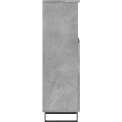 Vidaxl Armoire de salle de bain gris béton 30x30x100 cm