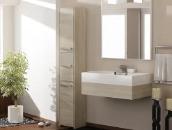 3xE Living Armoire de salle de bain, chêne sonoma, 170 x 30 x 30 cm* Armoire De Salle De Bains