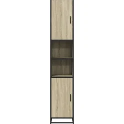 Vidaxl Armoire de salle de bain chêne sonoma bois d'ingénierie métal* Meuble Wc