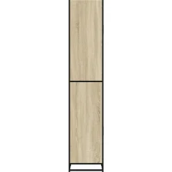 Vidaxl Armoire de salle de bain chêne sonoma bois d'ingénierie métal* Meuble Wc