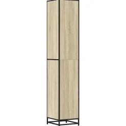 Vidaxl Armoire de salle de bain chêne sonoma bois d'ingénierie métal* Meuble Wc