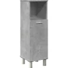 Vidaxl Armoire de salle de bain Gris béton 30x30x95 cm Aggloméré* Meuble Wc