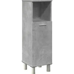 Vidaxl Armoire de salle de bain Gris béton 30x30x95 cm Aggloméré* Meuble Wc