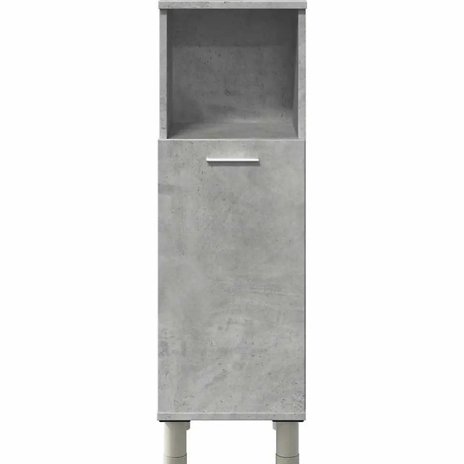 Vidaxl Armoire de salle de bain Gris béton 30x30x95 cm Aggloméré* Meuble Wc