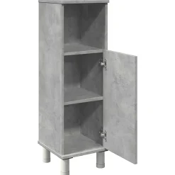 Vidaxl Armoire de salle de bain Gris béton 30x30x95 cm Aggloméré* Meuble Wc