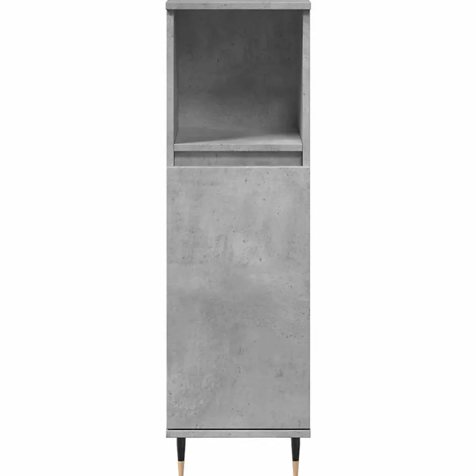 Vidaxl Armoire de salle de bain gris béton 30x30x100 cm