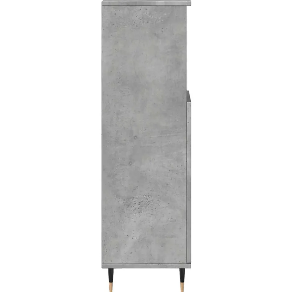 Vidaxl Armoire de salle de bain gris béton 30x30x100 cm