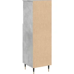 Vidaxl Armoire de salle de bain gris béton 30x30x100 cm