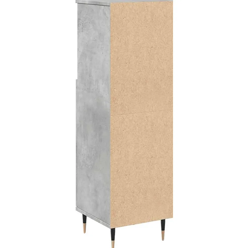 Vidaxl Armoire de salle de bain gris béton 30x30x100 cm