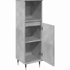 Vidaxl Armoire de salle de bain gris béton 30x30x100 cm