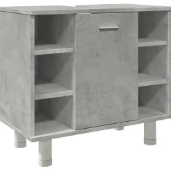 Vidaxl Armoire de salle de bain Gris béton 60x32x53,5 cm Aggloméré