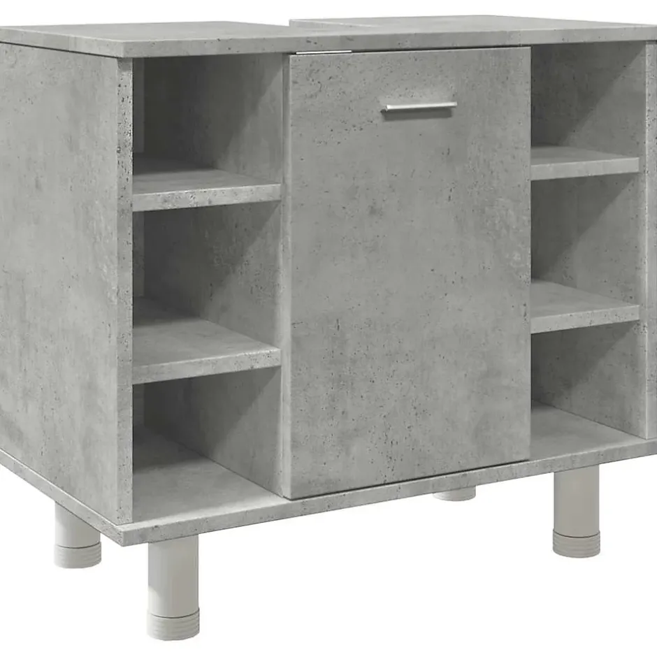 Vidaxl Armoire de salle de bain Gris béton 60x32x53,5 cm Aggloméré