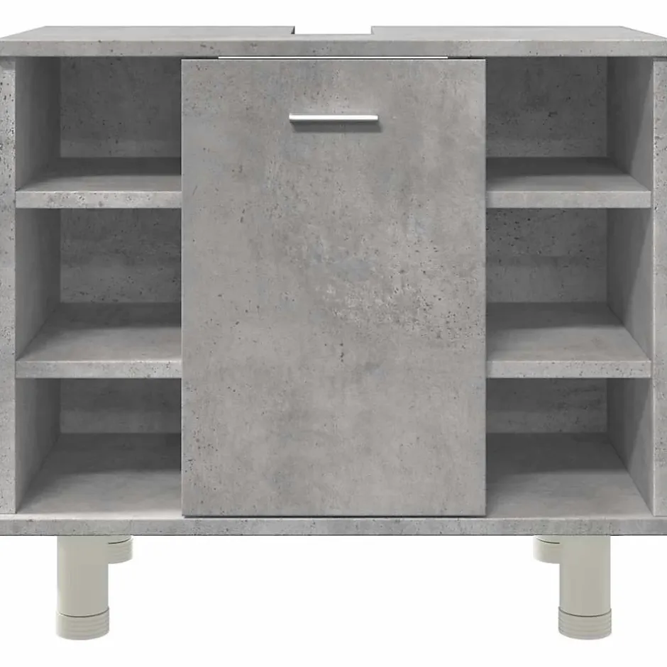 Vidaxl Armoire de salle de bain Gris béton 60x32x53,5 cm Aggloméré