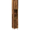 Vidaxl Armoire de salle de bain vieux bois 30x30x190cm bois ingénierie* Meuble Wc