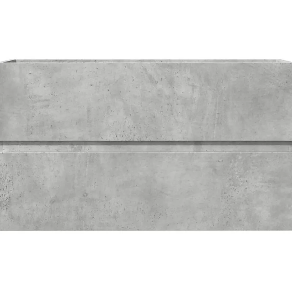Vidaxl Armoire de salle de bain suspendue gris béton bois d'ingénierie* Meuble Wc