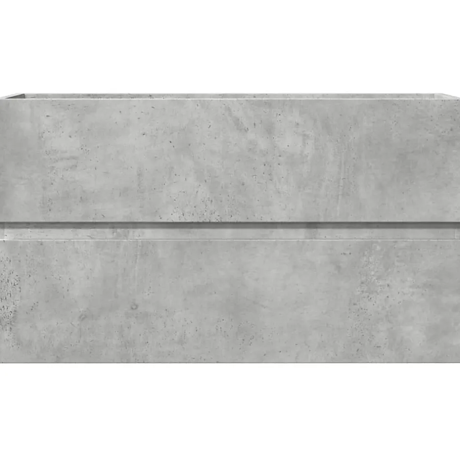 Vidaxl Armoire de salle de bain suspendue gris béton bois d'ingénierie* Meuble Wc