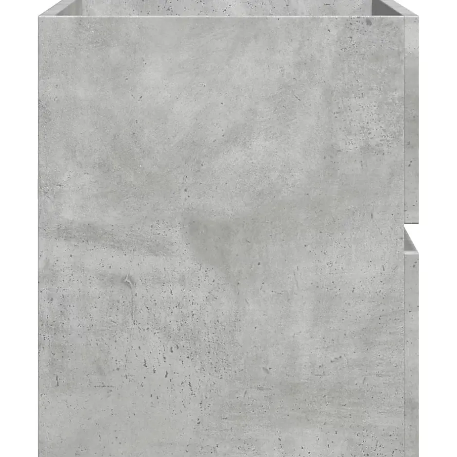 Vidaxl Armoire de salle de bain suspendue gris béton bois d'ingénierie* Meuble Wc