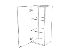 GoodHome Armoire de salle de bains blanc brillant l.40 x H.90 x P.36 cm, Imandra* Colonne De Salle De Bains|Meuble De Salle De Bains Faible Profondeur