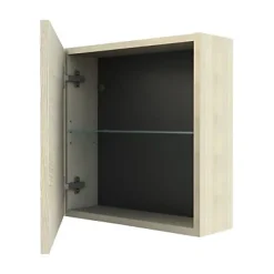 Cooke & Lewis Armoire de salle de bains effet chêne l.50 x H.50 x P.17 cm, Calao* Armoire De Salle De Bains