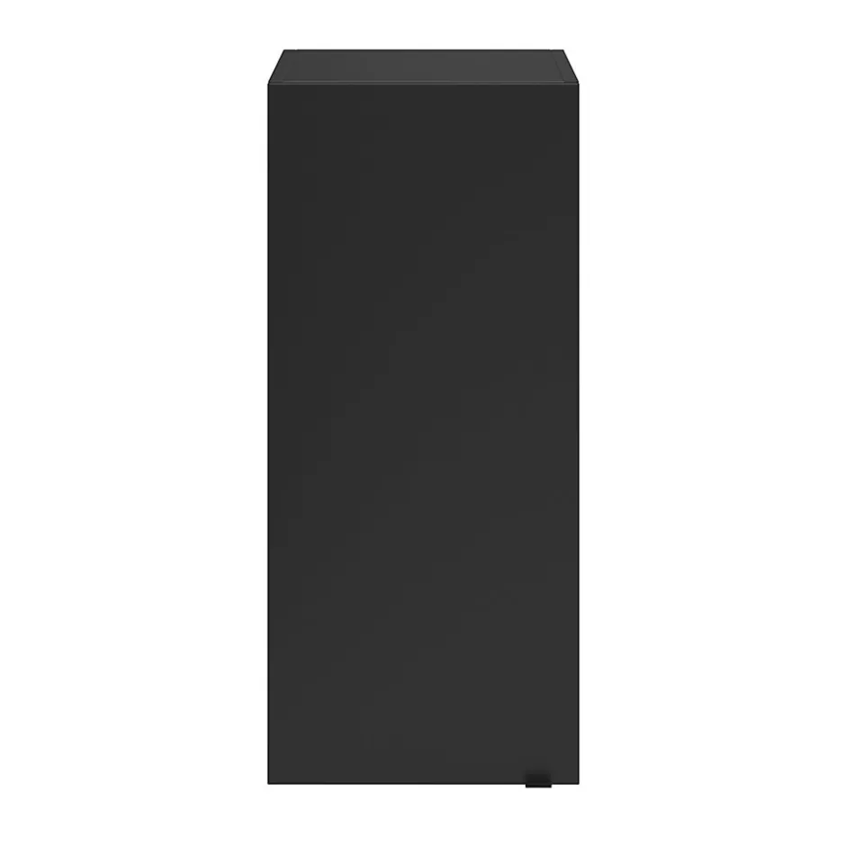 GoodHome Armoire de salle de bains noir mat l.40 x H.90 x P.36 cm, Imandra