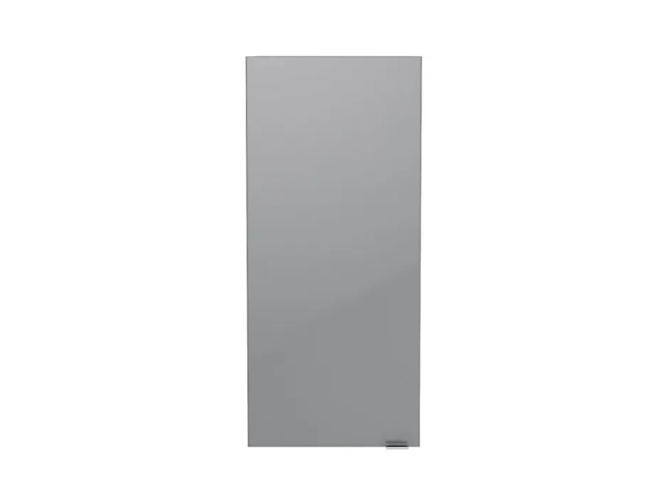 GoodHome Armoire de salle de bains gris brillant l.40 x H.90 x P.36 cm, Imandra* Colonne De Salle De Bains|Meuble De Salle De Bains Faible Profondeur