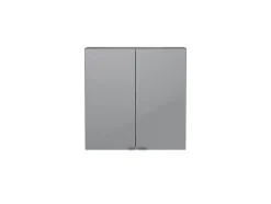 GoodHome Armoire de salle de bains faible profondeur gris brillant l.60 x H.60 x P.15 cm, Imandra* Meuble Wc|Armoire De Salle De Bains