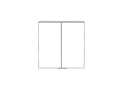 GoodHome Armoire de salle de bains faible profondeur gris brillant l.60 x H.60 x P.15 cm, Imandra* Meuble Wc|Armoire De Salle De Bains