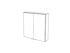 GoodHome Armoire de salle de bains faible profondeur gris brillant l.60 x H.60 x P.15 cm, Imandra* Meuble Wc|Armoire De Salle De Bains