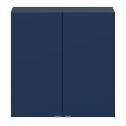 GoodHome Armoire de salle de bains faible profondeur bleu nuit mat l.60 x H.60 x P.15 cm, Imandra