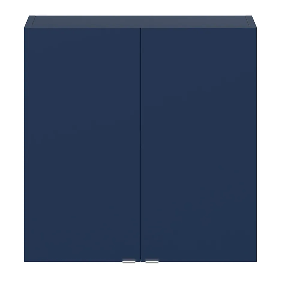 GoodHome Armoire de salle de bains faible profondeur bleu nuit mat l.60 x H.60 x P.15 cm, Imandra