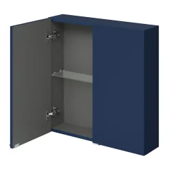 GoodHome Armoire de salle de bains faible profondeur bleu nuit mat l.60 x H.60 x P.15 cm, Imandra