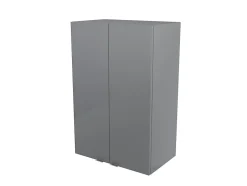 GoodHome Armoire de salle de bains gris brillant l.60 x H.90 x P.36 cm, Imandra* Armoire De Salle De Bains