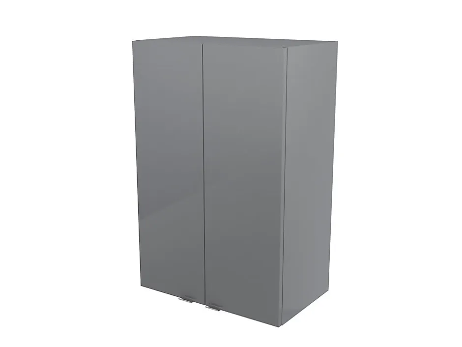 GoodHome Armoire de salle de bains gris brillant l.60 x H.90 x P.36 cm, Imandra* Armoire De Salle De Bains