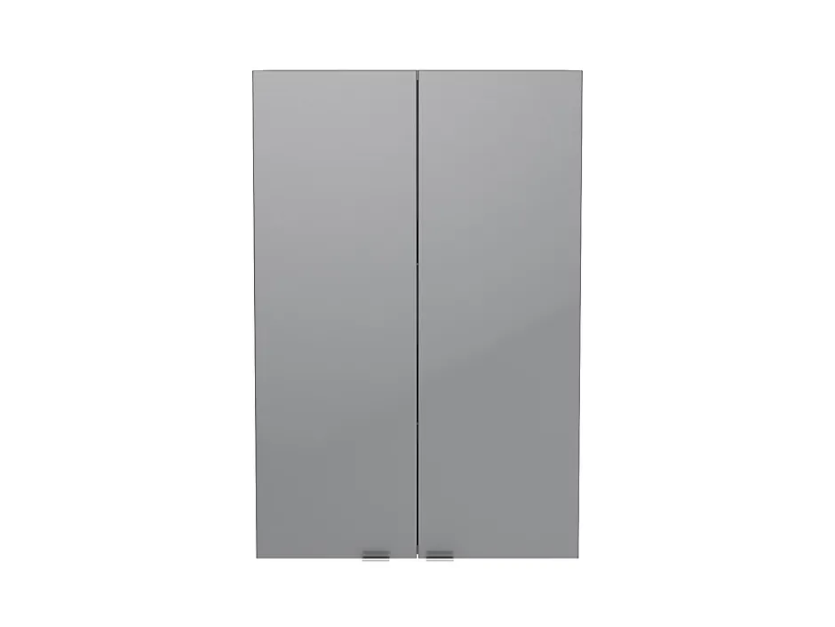 GoodHome Armoire de salle de bains gris brillant l.60 x H.90 x P.36 cm, Imandra* Armoire De Salle De Bains