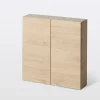 GoodHome Armoire de salle de bains faible profondeur effet chêne l.60 x H.60 x P.15 cm, Imandra