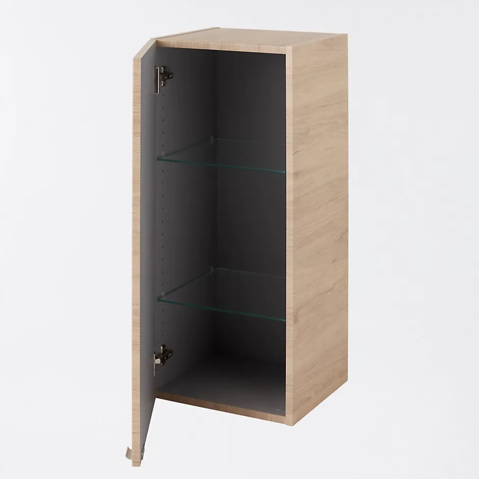 GoodHome Armoire de salle de bains effet chêne l.40 x H.90 x P.36 cm, Imandra