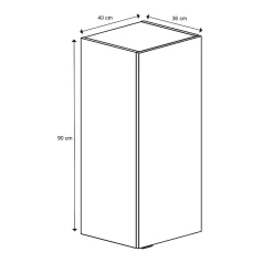 GoodHome Armoire de salle de bains effet chêne l.40 x H.90 x P.36 cm, Imandra
