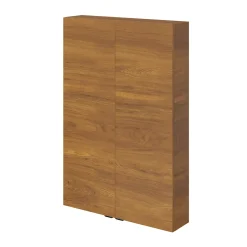 GoodHome Armoire de salle de bains faible profondeur effet noyer l.60 x H.90 x P.15 cm, Imandra