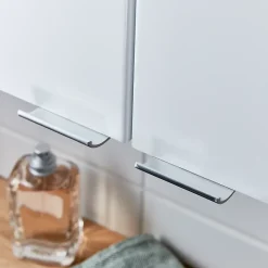 GoodHome Armoire de salle de bains faible profondeur blanc brillant l.40 x H.90 x P.15 cm, Imandra