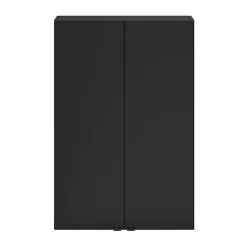 GoodHome Armoire de salle de bains faible profondeur noir mat l.60 x H.90 x P.15 cm, Imandra* Meuble Wc|Armoire De Salle De Bains