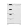 Mobili Rebecca Armoire de Salle de Bains 4 Tiroirs 1 Porte en MDF Blanc Rebecca Mobili* Armoire De Salle De Bains|Meuble De Salle De Bains Faible Profondeur