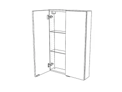 GoodHome Armoire de salle de bains faible profondeur effet chêne l.60 x H.90 x P.15 cm, Imandra