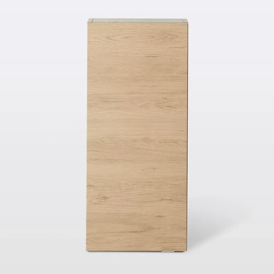 GoodHome Armoire de salle de bains faible profondeur effet chêne l.40 x H.90 x P.15 cm, Imandra* Meuble Wc|Colonne De Salle De Bains