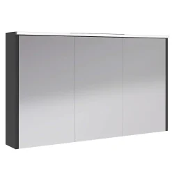 Decotec Armoire de salle de bains éclairante avec miroir Archi noir mat 120 cm* Armoire De Toilette
