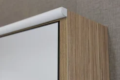 Decotec Armoire de salle de bains lumineuse LED avec miroir effet bois l.90 x H.70 x P.18 cm, Havana* Armoire De Toilette