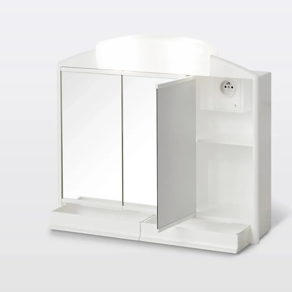Cooke & Lewis Armoire de salle de bains Toeda miroir éclairant L. 58,6 x H. 51,2 x P. 14,2 cm* Armoire De Toilette