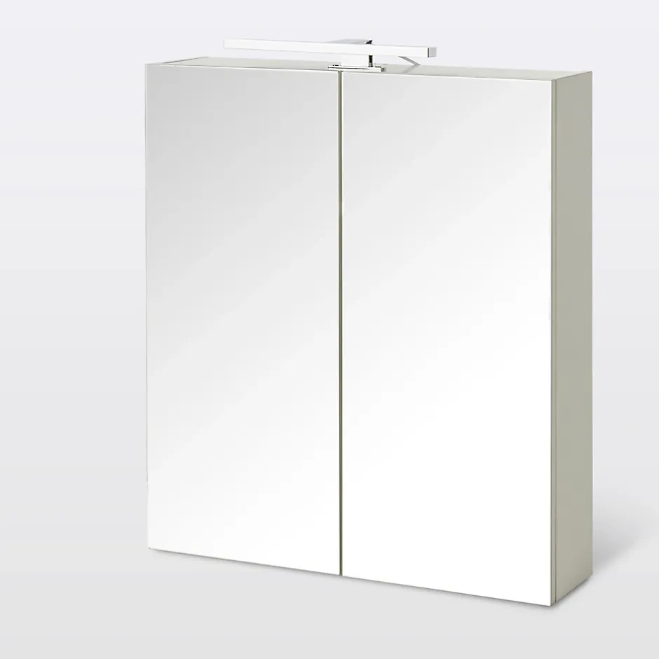Cooke & Lewis Armoire de salle de bains Indra miroir éclairant L. 60 x H. 67 x P. 14,6 cm* Armoire De Toilette