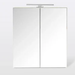 Cooke & Lewis Armoire de salle de bains Indra miroir éclairant L. 60 x H. 67 x P. 14,6 cm* Armoire De Toilette