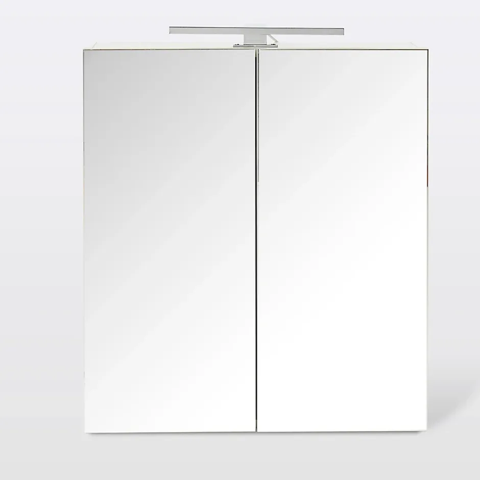 Cooke & Lewis Armoire de salle de bains Indra miroir éclairant L. 60 x H. 67 x P. 14,6 cm* Armoire De Toilette