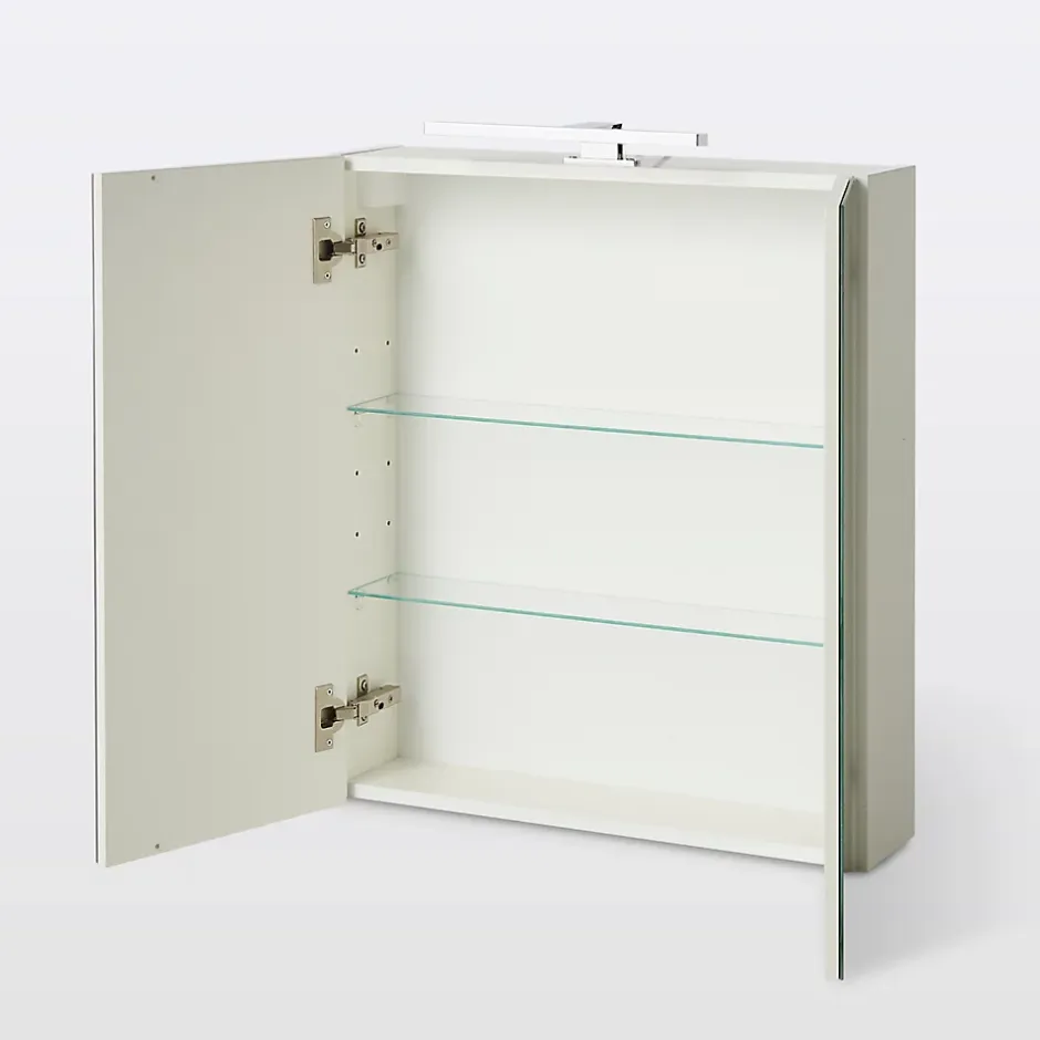 Cooke & Lewis Armoire de salle de bains Indra miroir éclairant L. 60 x H. 67 x P. 14,6 cm* Armoire De Toilette